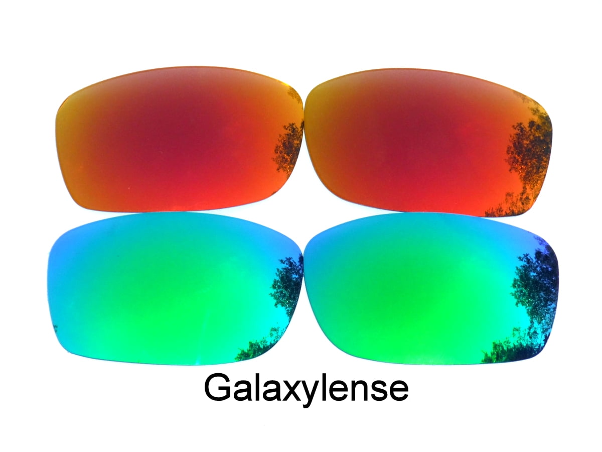Galaxy Replacement Lenses for Oakley Five Squared Red & Green Color 100