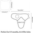 thumbnail image 2 of YOPTOP Baby Swaddle Sleep Sack with Hat  Soft Cotton  Wearable Swaddle Wrap  for 0-3 months Girls Boys  3-Pack, 2 of 4