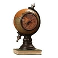 thumbnail image 2 of Tongina Globe Figurine Desktop Clock Table Clock Tabletop Ornament Sculpture for Centerpiece Living Room Desk Shelf Housewarming Gift Yellow, 2 of 7