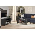 thumbnail image 3 of Systembuild Evolution Sunset District Metal TV Stand for TVs up to 50" with Perforated Metal Mesh Accents, Black, 3 of 13
