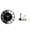 thumbnail image 1 of Reloj de pared acrílico silencioso, fácil de leer, sencillo, redondo y decorativo para hoteles, oficinas, hogares y baños. Incluye figuras de jirafas, 1 of 8