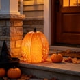 thumbnail image 6 of Halloween LED Pumpkin Lantern with Dancing Skeleton Cutouts Light Projecting Jack O Lantern Ornament For Indoor Outdoor Party Yard Decor, 6 of 7