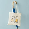 thumbnail image 5 of CafePress - World's Best Dog & Cat Mom Tote Bag - Unisex Canvas Tote Bag, Beige, 1-Piece, 5 of 7