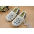 thumbnail image 1 of Christmas Snowflake Pattern Winter Ladies Home Cotton Slippers, 1 of 9