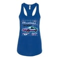 thumbnail image 2 of Ford Mustang GT The Boss Retro Neon Vintage | Womens Cars and Trucks Jersey Racerback Tank Top, Royal, X-Large, 2 of 4