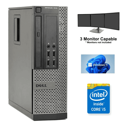 Restored Dell OptiPlex 7010 SFF Desktop Core i5 16GB Ram 240 SSD Wi-Fi Windows 11 Pro Computer (Refurbished)