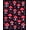 Red, Pattern 1, variant on ODIKA 4'x6' Machine Washable Non-Slip Area Rug, Enchanted Forest Mushroom Starlight Botanical Wonderland High Traffic Rug, Red, 677308
