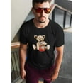 thumbnail image 2 of Teddy Bear Holding Red Ball T-Shirt Men -Image by Shutterstock, Male XX-Large, 2 of 4