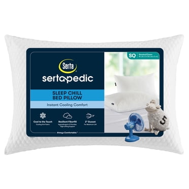 Sertapedic Sleep Chill Standard/Queen Bed Pillow, Hypoallergenic Fill