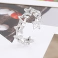 thumbnail image 2 of Sterling Silver Five Point Star Ring For Women Korean Style Hollow Adjustable Open Ring Simple Accessory Piece, 2 of 5