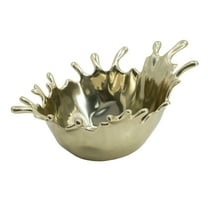 CC Home Furnishings Splash Designed Rounded Aluminum Bowl - 15"