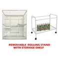 thumbnail image 4 of 64" X-LARGE DOUBLE 4-Level Divider Small Animal Critter Hamster House Guinea Pig Habitat Mouse Rats Rolling Cage Tight 1/2-inch Wire Spacing for Ferret Chinchilla Sugar Glider Mice Gerbil, 4 of 8
