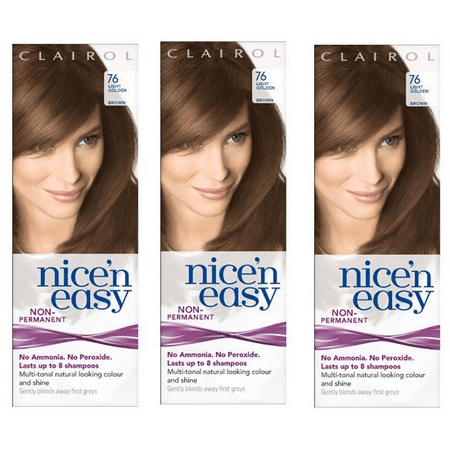 Clairol Nice n Easy Hair Color #76 Light Golden Brown, UK Loving Care (Pack of (Best Hair Colour Uk)