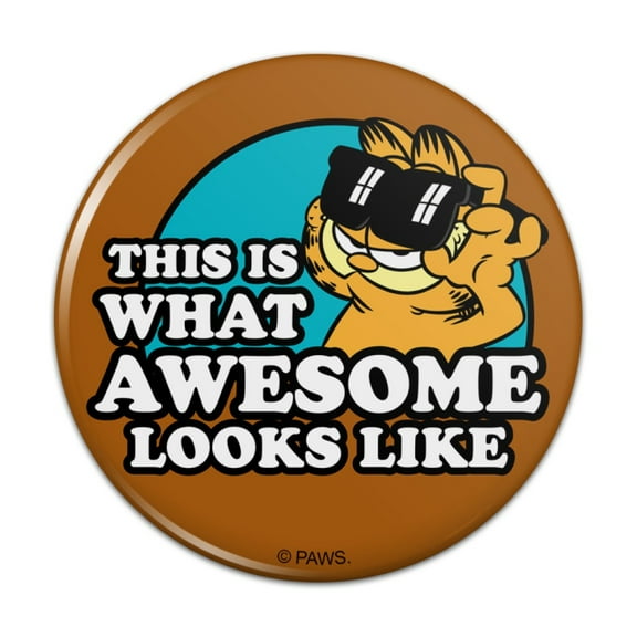 Garfield This is What Awesome Looks Like Kitchen Refrigerator Locker Button Magnet