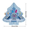 thumbnail image 3 of Whimsical Metal Hanging Christmas Tree Wind Spinner - Colorful Geometric Design for Playful Garden Decor Perfect for Yard Decoration, 3 of 7