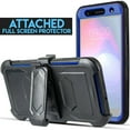 thumbnail image 2 of Value Pack for 5.5" LG XPower2 Combo Holster Belt Clip Kickstand Dual Layer Protective Case Raised Bevel Design Enhance Camera and Screen Protection Shockproof Heavy Duty Bumper Case + [Blue], 2 of 4