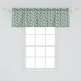 thumbnail image 2 of Ambesonne Floral Window Valance, Diagonal Blue Diamond Shapes with Abstract Pale Color Daisy Motifs, Curtain Valance for Kitchen Bedroom Decor with Rod Pocket, 54" X 18", Umber Beige and Sky Blue, 2 of 3