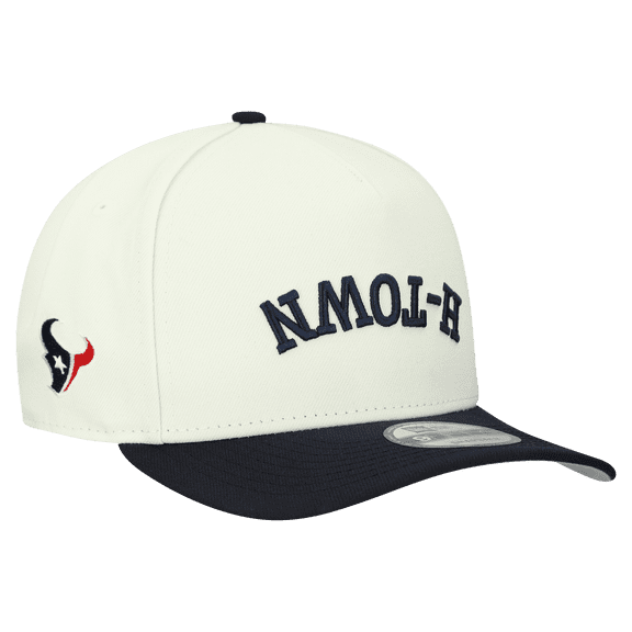 Men's New Era  Cream Houston Texans Upside Down 9FIFTY A-Frame Snapback Hat