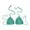Mint Green, variant on Women's Underwire Bikini Top Twist Front Push Up Swim Top Mold Cup Swimwear Top