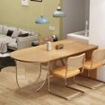 thumbnail image 3 of Design Acrylic Dining Table Wooden Waterproof Nordic Elegant Dining Table Minimalist Modern Mesas De Comedor Kitchen Furniture My Lux Decor Round, 3 of 22