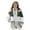 Green, variant on KAUOD Girls Front Zipper Sherpa Hooded Jackets Teen Kids Winter Fuzzy Soft Warm Coats Fleece Striped Thick Long Sleeve Tops