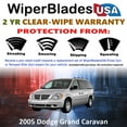 thumbnail image 2 of 2005 Dodge Grand Caravan Beam Wiper Blades Wipers w/2yr Warranty (Set of 2), 2 of 5