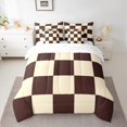 thumbnail image 2 of Castle Fairy Mid Century Checkered Twin Bedding Sets,Geometric Plaid Bedding Comforter Set, 2 of 7