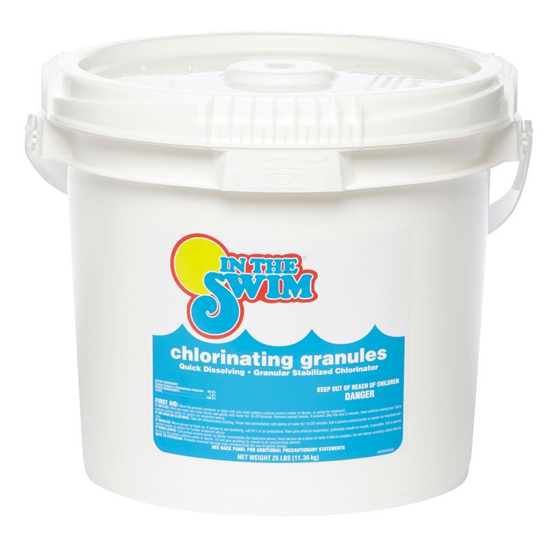 In The Swim Sodium DiChlor Chlorine Granular Pool Shock 25 Pound