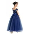thumbnail image 5 of Ekidsbridal Sequins Off the Shoulder Flower Girl Dresses Communion Baptism Evening Formal Party Gown 322 10, 5 of 6