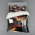 thumbnail image 2 of Ambesonne Modern Bedding Set 3 Pcs, Pool Game Snooker Table, Twin XL, Red Brown White, 2 of 3