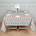 thumbnail image 3 of Pioneer Flower Floral Print Pattern Square Tablecloth, Waterproof Wipeable Spillproof Washable Table Cover for Home Kitchen Party Decor, 52"x52", 3 of 6