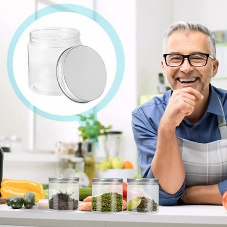 6 Pcs Jelly Jars Mason Mini Plastic Bottle Baby Small Wide Mouth Canning