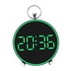 thumbnail image 1 of Reloj despertador digital de mesa con función de 12/24 horas para colgar en la pared con luz ambiental. Verde, 1 of 9