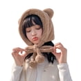 thumbnail image 2 of Lindo oso EHR Sombrero Diversión Casual Peluche Hat Novelty Gift Shu Velveen Animal con Poms de audición para el exterior Navidad invierno f Macarena Sombrero del oído del oso, 2 of 8