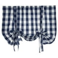 thumbnail image 2 of Bathroom Window Curtain Curtains Country Gingham Window Covering Tier Curtains - Blue 60x120cm, 2 of 9