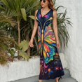 thumbnail image 3 of Watercolor Butterfly Vestido Sin Mangas Para Mujer, Traje De, Ropa De Cumpleaños, Verano, 3 of 5