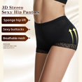 thumbnail image 3 of YWDJ Shaping Briefs for Women Plus Size Breathable Lightweight No Show Hip Lift Comfortable Body Breathable Underwear Nice Peach Buttocks Belly-up Briefs Black M, 3 of 8