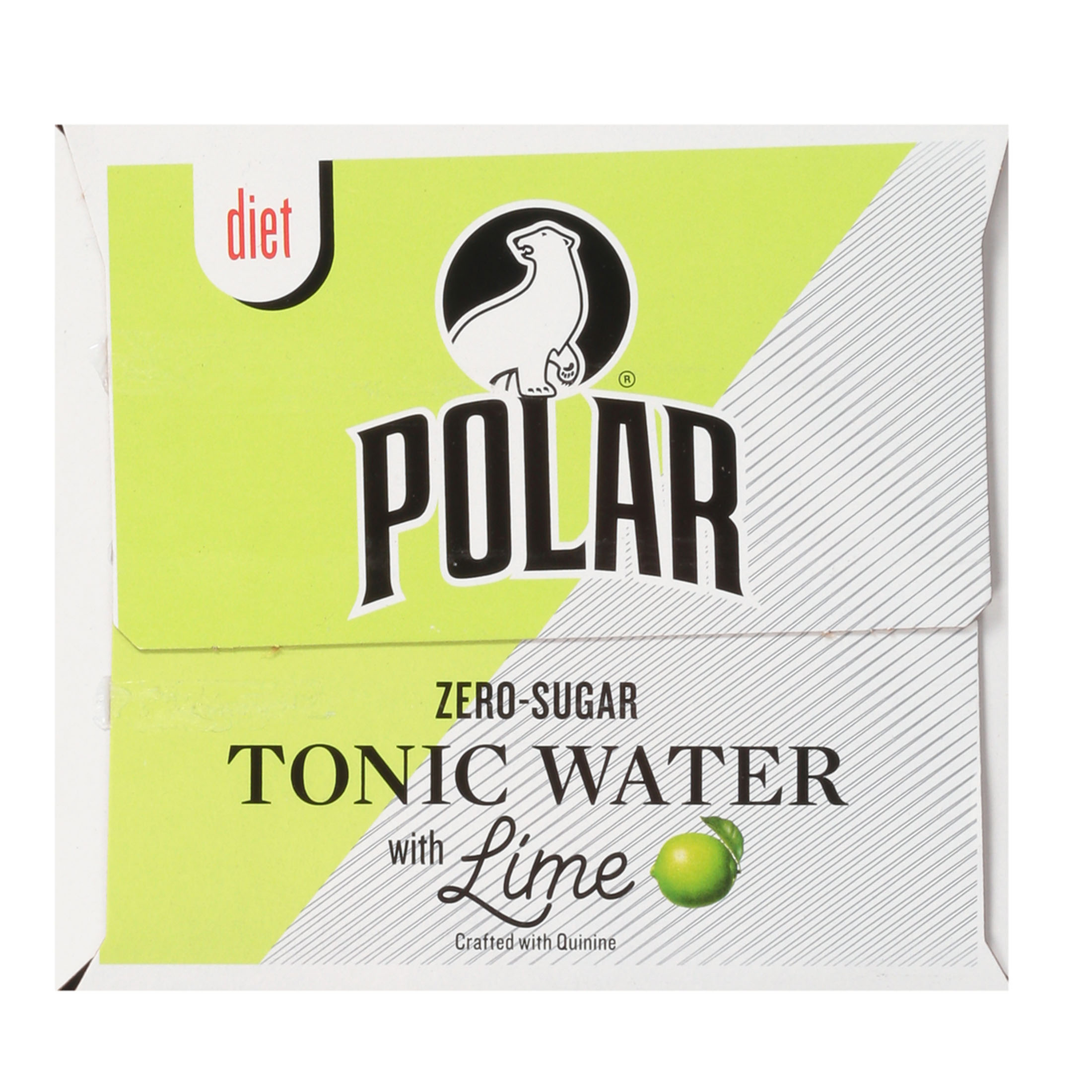 Polar Beverages Diet Tonic Water with Lime, 7.5 fl oz, 6 Count, Aluminum Cans, Caffeine Free