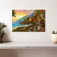 thumbnail image 2 of Elephant Stock Romantic Island Sunset Wall Art - Horizontal Canvas Wall Art - Living Room Wall Decor - Beach Canvas - Green And Yellow Decor By Dominic Davison - 12" x 8", 2 of 8