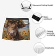 thumbnail image 3 of Fotbe Cute Cow Sunflower Crown A Calzoncillos Tipo Boxer con Bolsa de Soporte Total para Hombre, X-Temp Fresco, Transpirable y de Secado Rápido-Small, 3 of 5