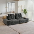 thumbnail image 3 of Sodrens 102" Modular Sectional Sofa Cloud Couch,Loveseat Modern Frosted Velvet Sofa for Living Room,Apartment and Small Space,2-Seat Sofa,Gray, 3 of 10