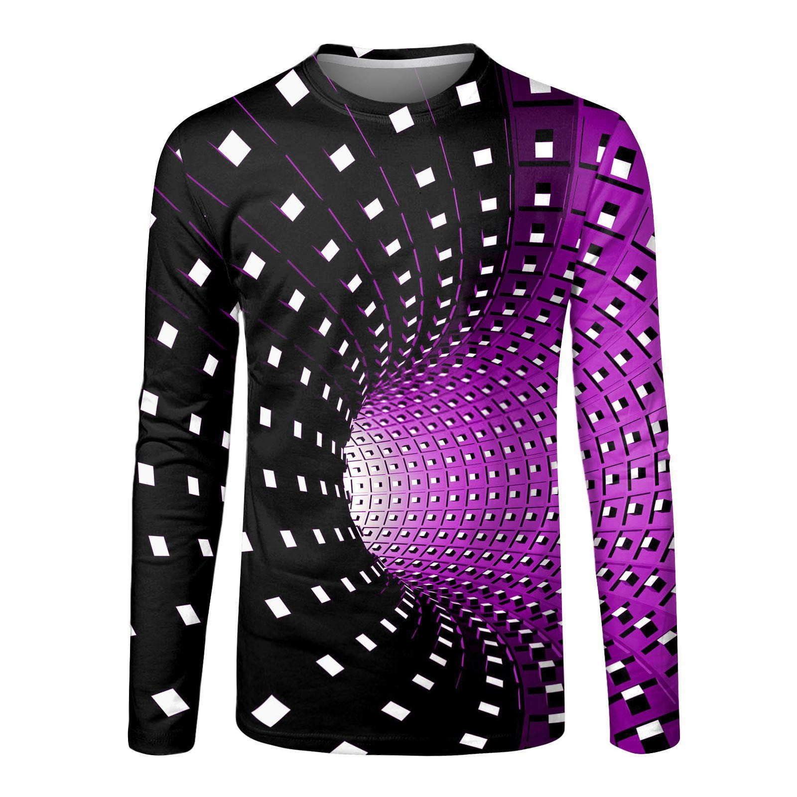 Edward Crutchley abstract-pattern long-sleeve shirt - Purple