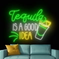 thumbnail image 5 of Handmadetneonsign Tequila Is A Good Idea Neon Sign, Tequila Bar Wall Art Decor, Cocktail Bar Pub Beer Wall Decor, 5 of 5