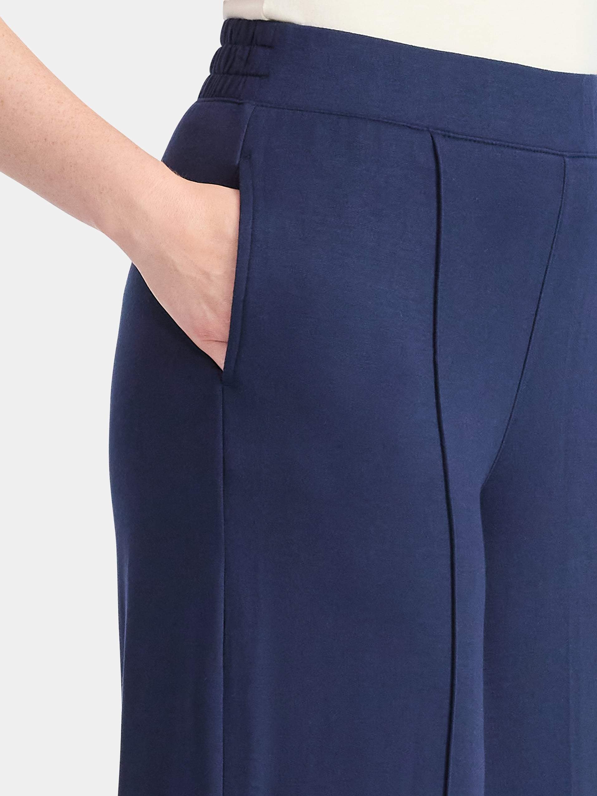 Time and Tru Women's Wide Leg Knit Pant, Sizes XS-XXXL