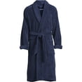thumbnail image 3 of Lands' End Men's Full-Length Turkish Cotton Terry Bathrobe – 55" Length | Plush, Absorbent, 2 Pockets, Spa Comfort, 3 of 6