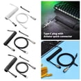 thumbnail image 3 of RYUJNDK Durability Coiled USB C Cable for Mechanical Keyboards Cable for Gamers Enthusiasts Extendable Spring CordAviation Plugs, 3 of 16