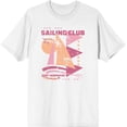 thumbnail image 3 of Sailing Club Port Windward New York Adult White Crew Neck Short Sleeve Tee-Small, 3 of 4
