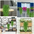 thumbnail image 6 of Huryfox Artificial Hanging Plants 4 Pack, Realistic Fake Greenery UV Resistant for Indoor Outdoor Decor for Home, 6 of 9