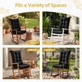 thumbnail image 7 of Millsilo Outdoor Rocking Chair Cushion Set 38" x 17" x 3", Waterproof Patio Chair Cushions with Non-Slip Bottom & 6 Ties, Tufted High Back Seat & Back Cushions, Black, 7 of 7