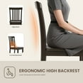 thumbnail image 4 of AFO Wood Dining Chairs Set of 6 with Curved Backrest for Kitchen and Dining Room,Dark Brown, 4 of 8
